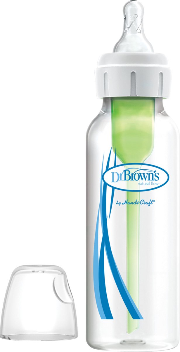 Bol.com Dr. Brown's Options+ Anti-Colic Babyfles - Smalle halsfles - 250ml aanbieding