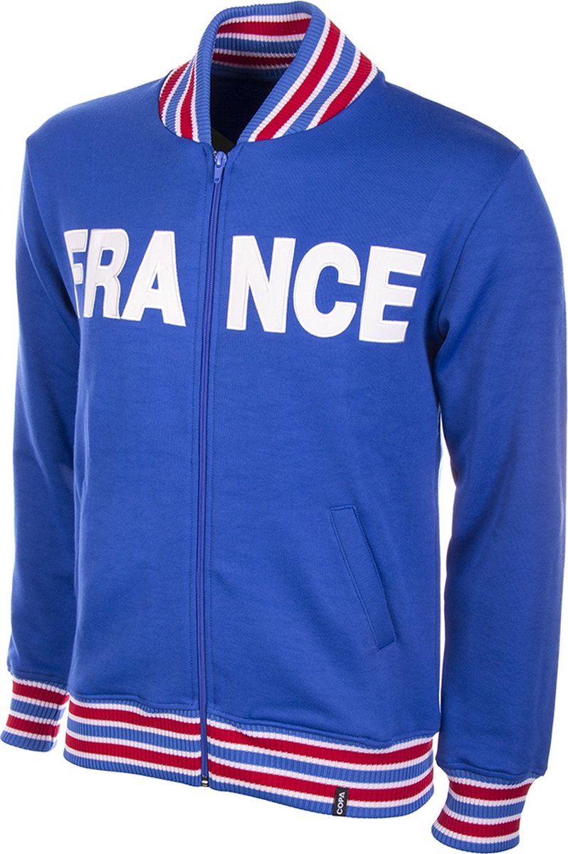 COPA - Frankrijk 1960's Retro Voetbalvest - Heren - Blauw - L