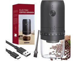 Draagbare elektrische koffiemolen met instelbare maalstanden - perfect voor reizen en kantoor