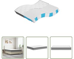 vidaXL Pocketveringmatras - Pocketveringmatrassen - Matras Pocketvering - Matras Pocketveren - Pocketveringmatras middelhard 160x200 cm