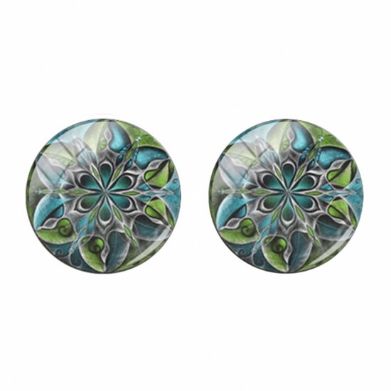 Clip Oorbellen-Venlo-2 cm groen