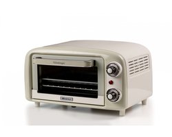 Ariete 3919/03 - Vintage - mini oven - camping oven - 10 liter - timer - instelbare temperatuur van 80 tot 230°C - Beige