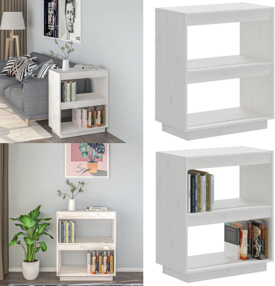 Boekenkast MOSBJERG 6 schappen wit