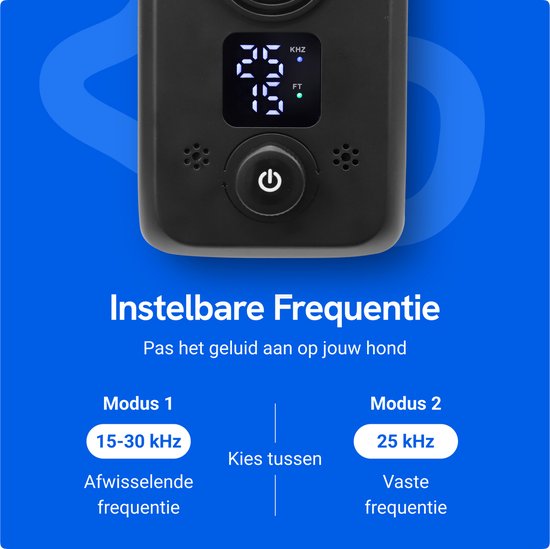 Dispositif anti-aboiement Premium - Ultrasonique - Fonctionnement rechargeable et automatique - Sans choc + résistant à l'eau - Pour tous les Chiens - Intérieur et extérieur