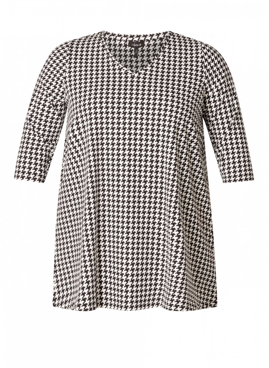 COLLETTA Noor Essential Tops - Black/White - maat 1(48)