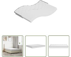 vidaXL Matras 140x200 - Schuimmatras - Schuimmatras middelzacht 140x200 cm - Medium Firm - Vezelvrij Matras - Slaapcomfort