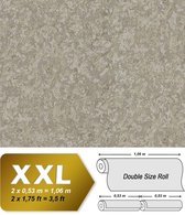 Uni kleuren behang EDEM 9076-26 vliesbehang gestempeld in spachtelputz look en metallic effect beige parelmoer-goud 10,65 m2