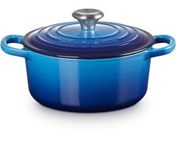 Le Creuset Gietijzeren ronde braadpan Azure 22cm 3,3l