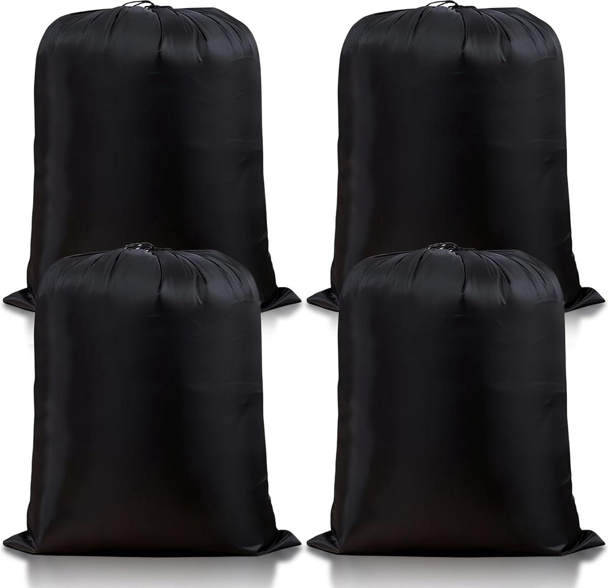 4 stuks waszakken voor op reis - 60 x 80 cm - grote capaciteit - opvouwbare opbergzak - thuis slaapzaal reizen camping strand .