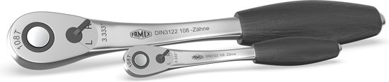 GEDORE Red Hebel-Umschaltknarre Mit Ergonomischem 2K-Griff, Druckknopfauslösung, Feinverzahnung