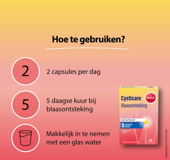 Roter Cysticare - Behandelkuur blaasontsteking - 15 tabletten