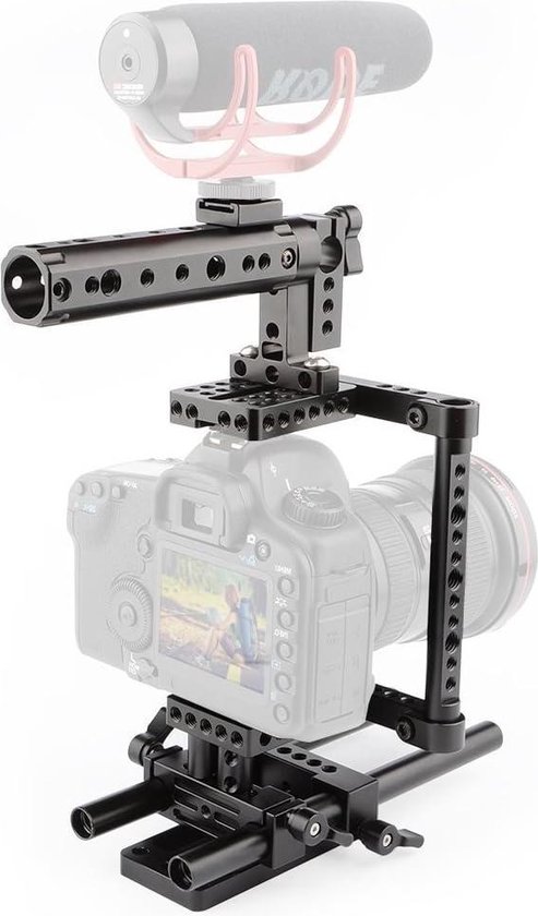 Camera Cage Rig met Top Handvat en Statief Mount Plaat voor Nikon Sony ...