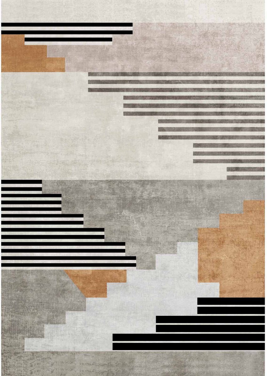 Bamyum Carie Bedrukt Tapijt Chenilleprint Machine Made 200 x 300 cm, Vintage Tapijt Slaapkamer, Antibacterieel Antislip Ondervloer Keukentapijt