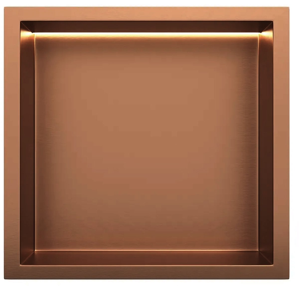 Copper RVS Inbouwnis 30x30x10cm met LED verlichting
