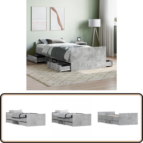 Modern bedframe met lades van bewerkt hout voor jouw Modern bedframe met lades van bewerkt hout voor jouw
