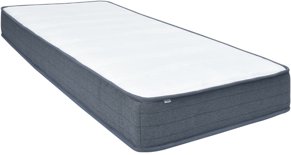 vidaXL Boxspringmatras - 190x90x20 cm - Wit - Polyester Boxspringmatras - Boxspringmatrassen - Matras - Matras Voor Boxspring