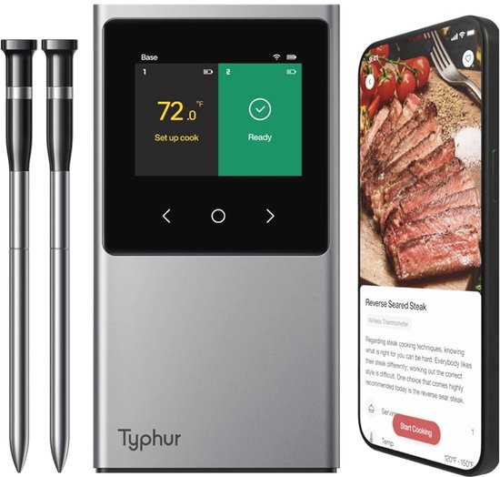 INKBIRD INT-12-BW Draadloze Smart Thermometer 2025 | Stone egg BBQ