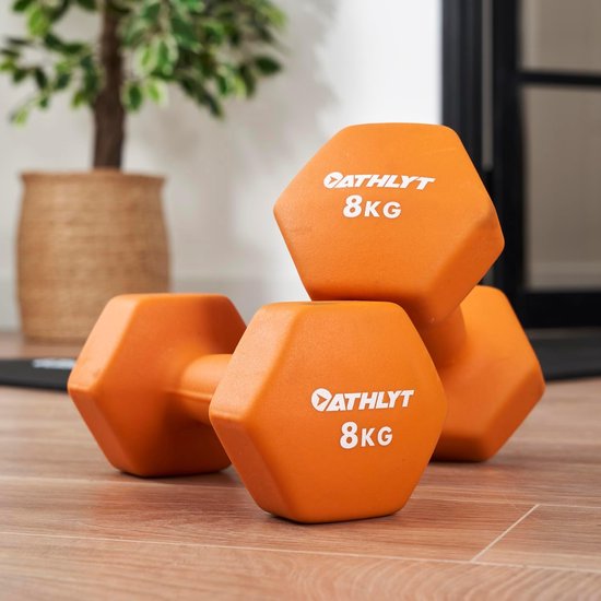 Haltères en néoprène - Poids d'entraînement à domicile - Lot de 2 - 8 kg