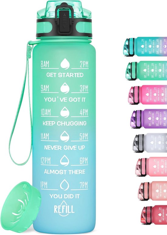Cx416 1.5l Grote Gradiënt Gallon Waterfles Bpa Gratis Gym Waterkannen Draagbare Cx416 1.5l Grote Gradiënt Gallon Waterfles Bpa Gratis Gym Waterkannen Draagbare