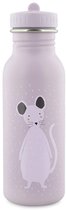 Trixie Drinkfles - Mrs. Mouse - RVS Waterfles voor kinderen - 500ml - Lekvrije Fles - Violet - Muis