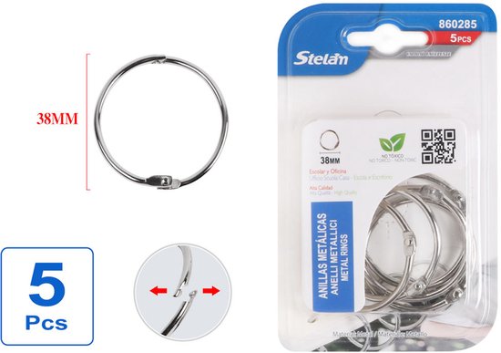Cerbery - Gehard Stalen Sleutelringen Set - 5 x 30 mm, 5 x 25 mm, 5 x Cerbery - Gehard Stalen Sleutelringen Set - 5 x 30 mm, 5 x 25 mm, 5 x