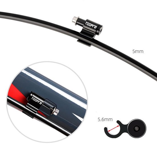Lonimia 8 Pcs C Cable Guide for Bike, Aluminium Pull Mount
