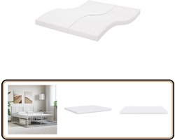 vidaXL Schuimmatras - 7 Zones - 180x200 cm - Wit Schuimmatras - Matras - Tweepersoons Bed - Boxspring Matras - Nacht Rust