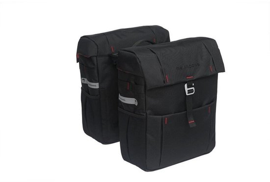New Looxs Vigo Double - Dubbele Fietstas - Ingebouwde Racktime Adapter - Afneembare Fietstas met Modern Design - 37 Liter - Zwart van New Looxs — afbeelding 2