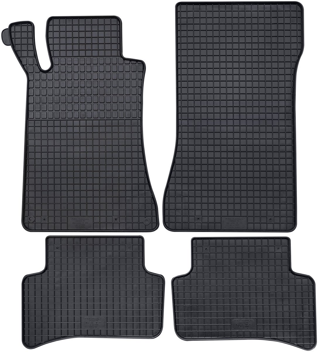 Rubbermatten Mercedes C-klasse (W203) 2000-2007 (complete set) - Petex