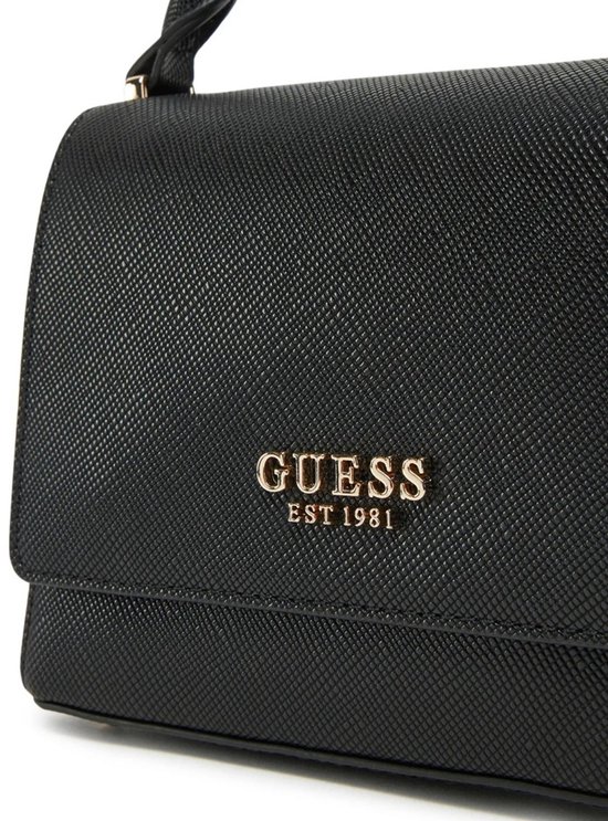 GUESS Sac à main Sac de soirée Fedana Top Handle Flap Bag Black Noir