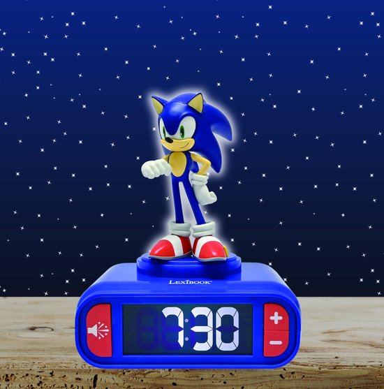 Sonic Nachtlampje Wekker met geluiden van Merkloos — afbeelding 4