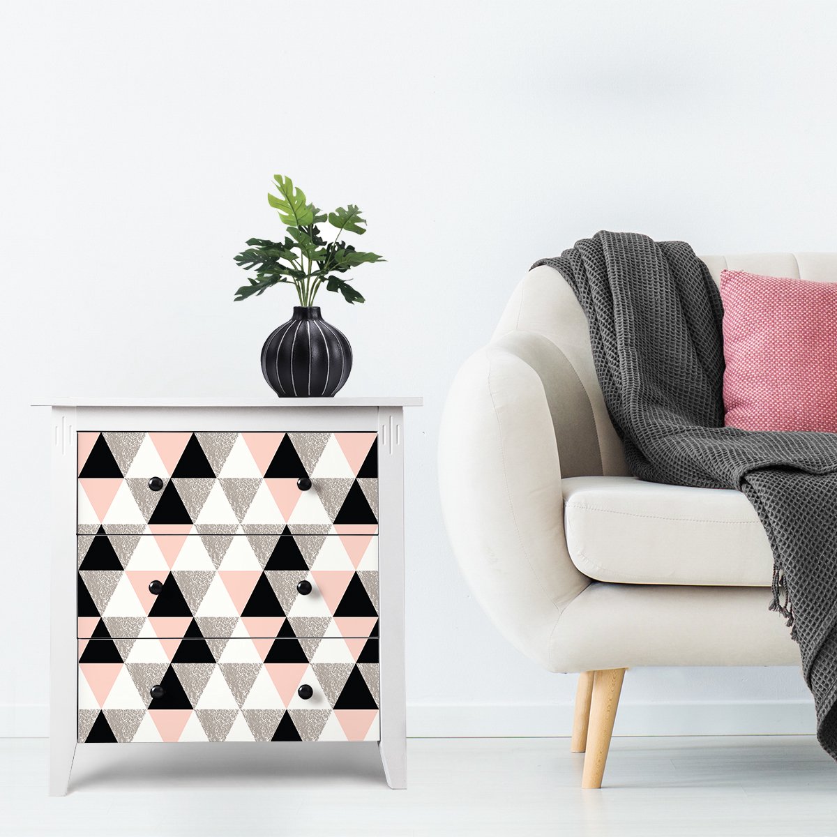 Ambiance Sticker Scandinavische meubelsticker Fritjen 60 x 90 cm Multi color