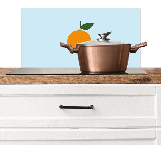 Spatscherm keuken 60x30 cm - Kookplaat achterwand Fruit - Sinaasappel - Oranje - Muurbeschermer - Spatwand fornuis - Hoogwaardig aluminium