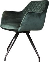 DS4U® Romy 2.0 armstoel velours - donkergroen