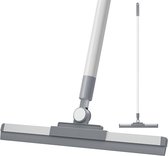 Raclette de sol BOTC avec manche télescopique 74-136 cm - Raclette de sol pour salle de bain - Raclette à eau - Raclette de douche - Wit