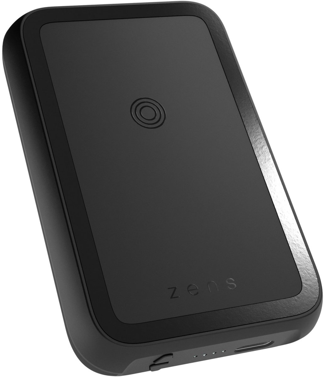 Zens Magnetische dual powerbank met standaard - Geschikt voor MagSafe en Qi2 - 4.000 mAh - Zwart