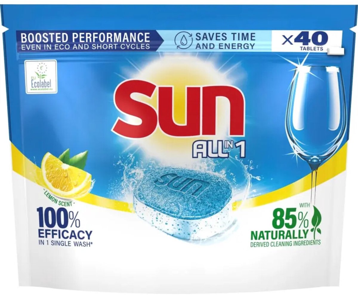 Goedkoopste Sun Vaatwastabletten All-in-1 Lemon 40 stuks