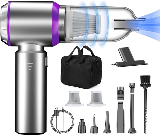 WADEO 3 IN 1 Handstofzuiger Batterij, Snoerloze Auto