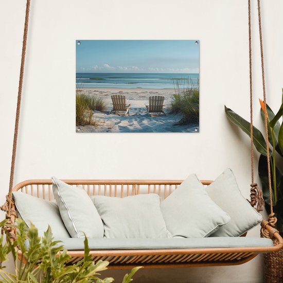 Affiche de jardin 80x60 cm - Décoration de jardin Dunes - Plage - Mer - Été - Affiche pour le jardin - Décoration extérieure - Tableau de jardin clôture - Décoration murale sur toile de jardin - Décoration murale sur toile de balcon