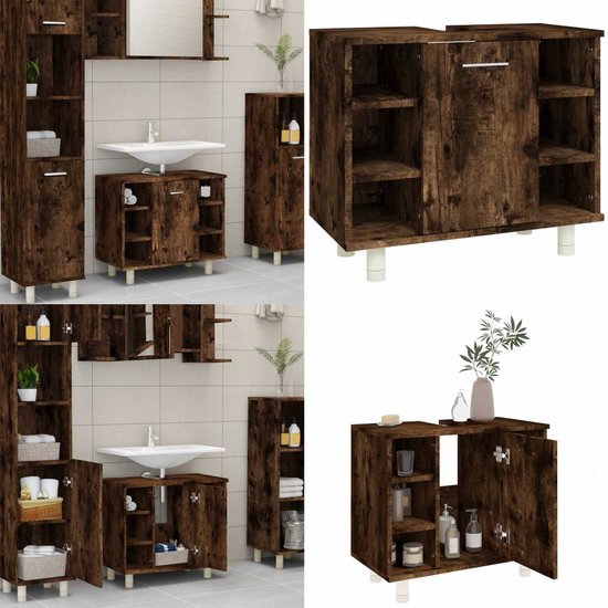 Badkamerkast 60x32x53,5 cm bewerkt hout sonoma eikenkleurig kopen