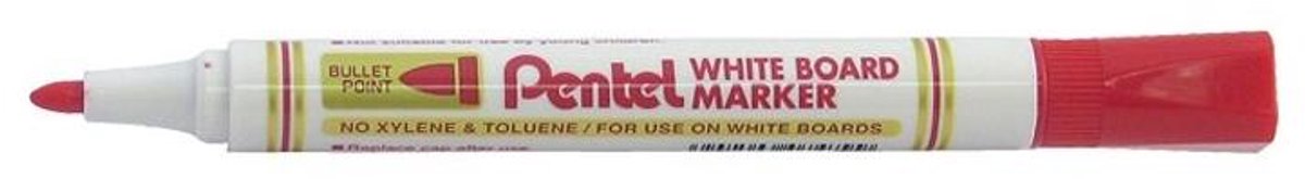 Pentel whiteboardmarker MW85, rood 12 stuks
