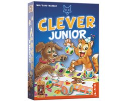 foto van 999 Games - Clever - Junior - Dobbelspel - Vanaf 5 jaar - Kinderspel - Gezelschapsspel - Educatief spel - Klein cadeautje