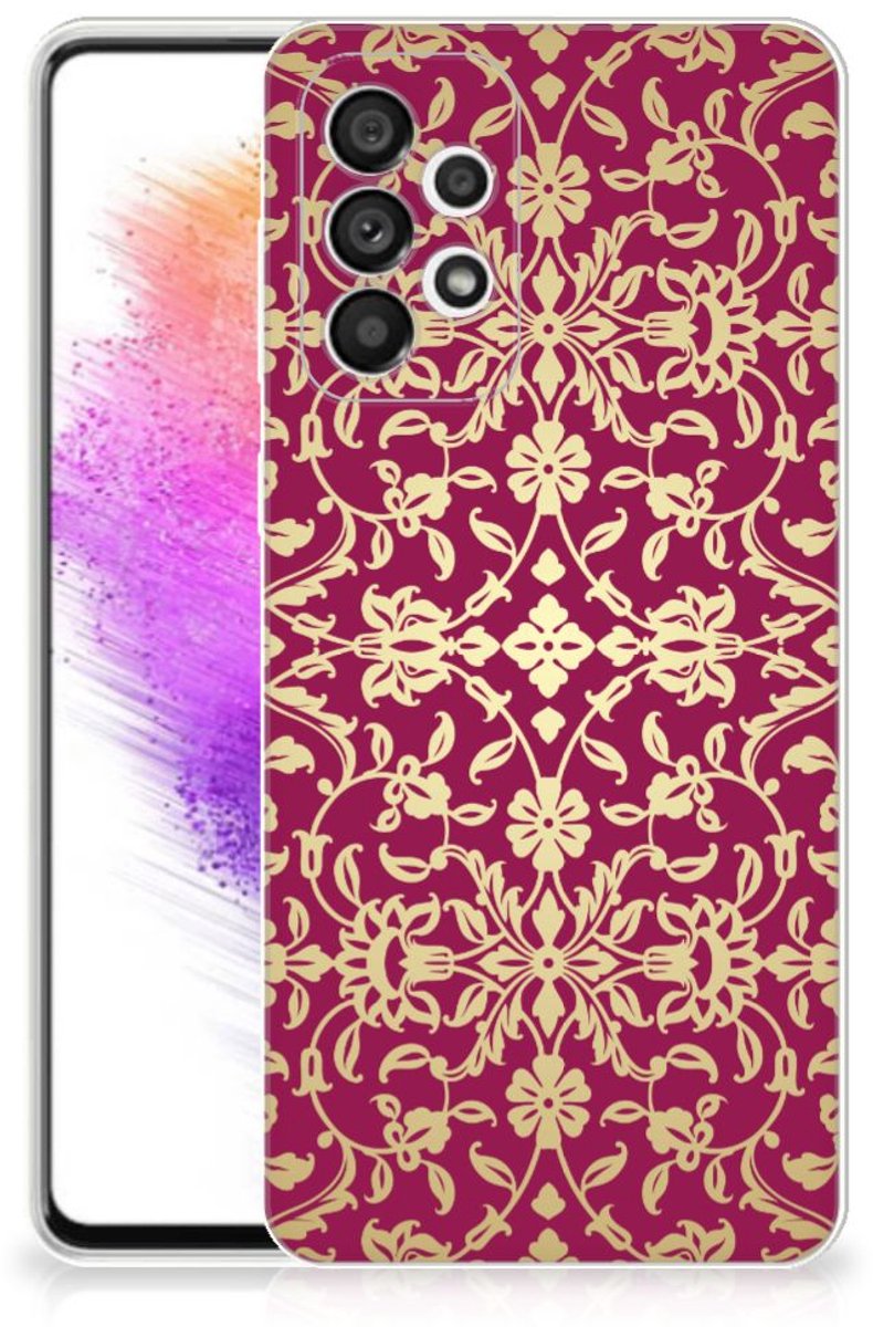 Siliconen Hoesje Samsung Galaxy A73 5G Barok Pink