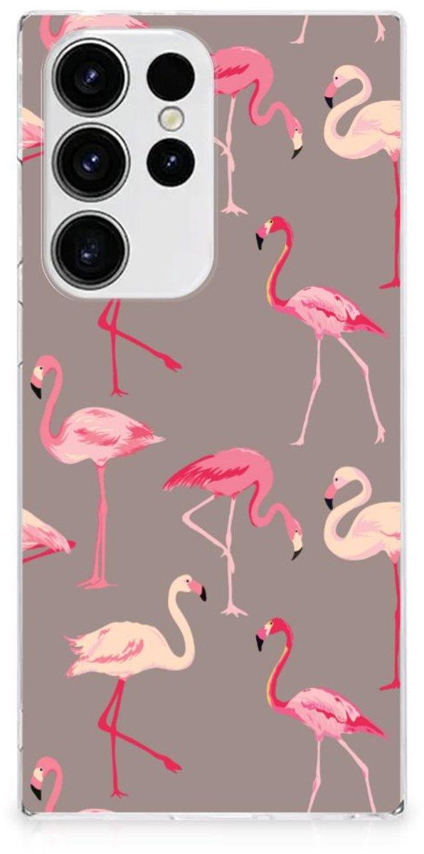Samsung Galaxy S23 Ultra TPU Hoesje Flamingo
