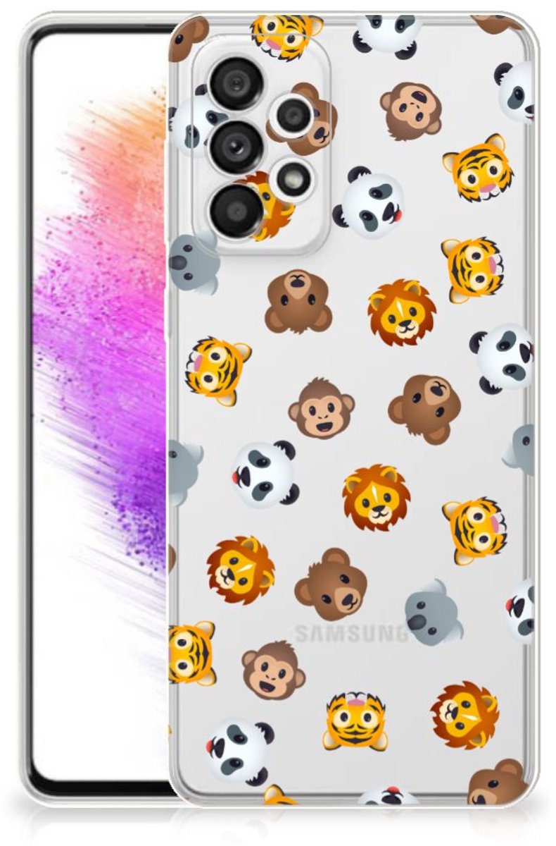 TPU bumper voor Samsung Galaxy A73 5G Dieren Emojis