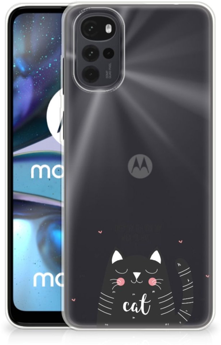 Motorola Moto G22 Telefoonhoesje met Naam Cat Good Day