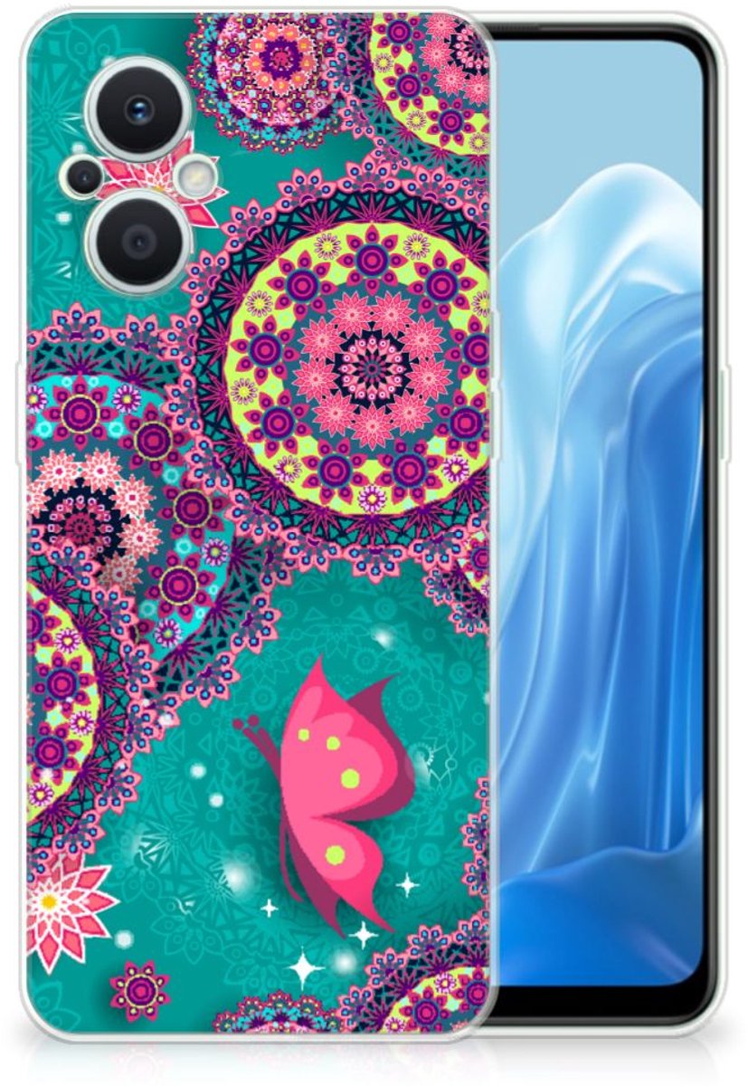 OPPO Reno8 Lite Hoesje maken Cirkels en Vlinders