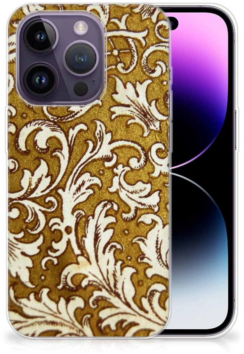 Siliconen Hoesje Apple iPhone 14 Pro Barok Goud