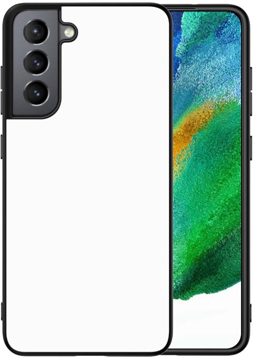 Backcase Samsung Galaxy S21 FE Telefoonhoesje Zwart/wit
