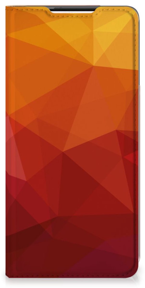 Standcase Hoesje voor Stand Case voor Samsung Galaxy S21 Plus Polygon Red